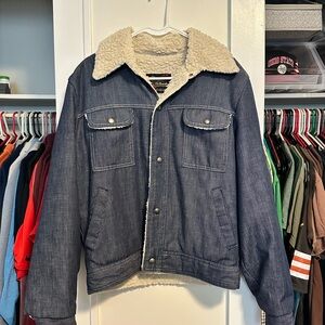 Vintage Sears Men's Store Sherpa Lined Denim Jacket